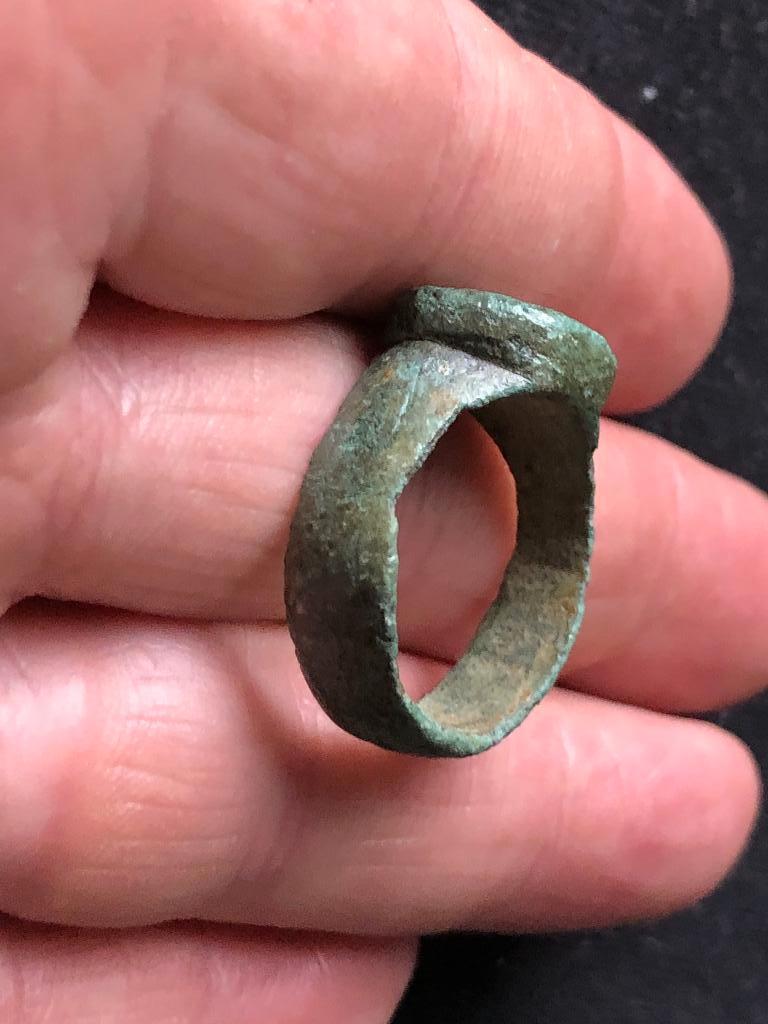 Bodemvondst Romeinse mannen RING draagbaar super PATINA !, Ophalen of Verzenden