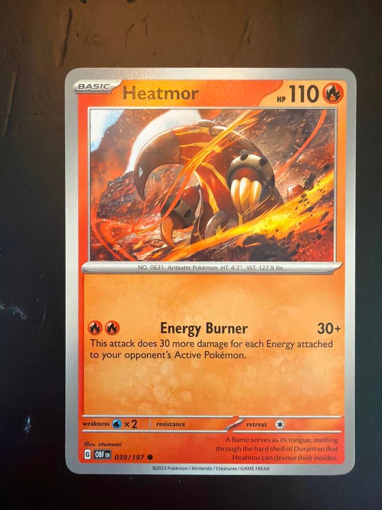 Heatmor 039/197 - Pokémon kaart, Ophalen of Verzenden, Zo goed als nieuw, Losse kaart