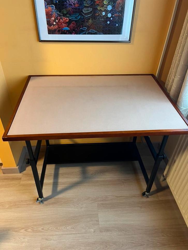 Puzzeltafel Lavievert 1500 stuks, Huis en Inrichting, Bureaus, Zo goed als nieuw, Bureau, In hoogte verstelbaar, Met wielen, Ophalen