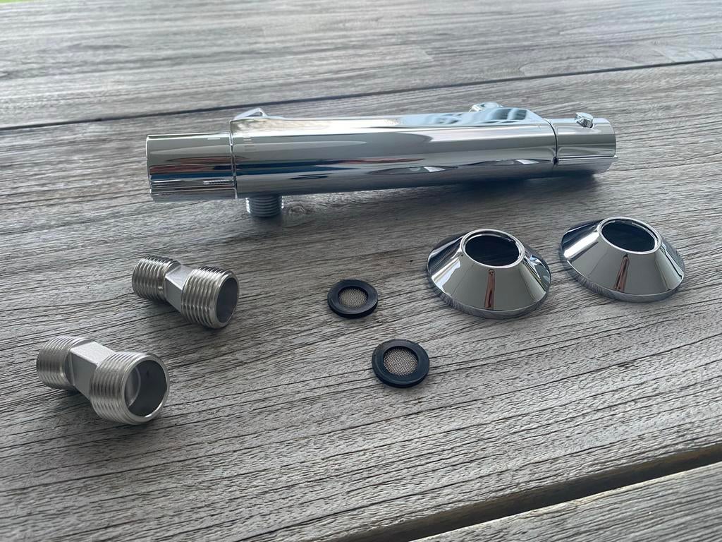 Nieuwe AquaViva Thermostatische Douchekraan Chroom, Ophalen of Verzenden, Nieuw, Chroom, Douche