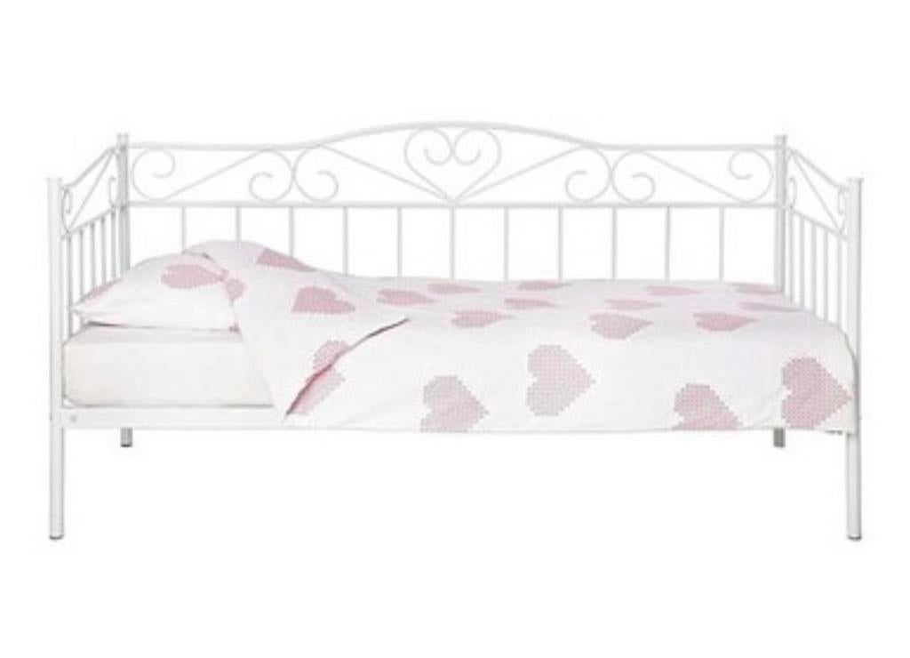 Bedbank Sasha lichtgrijs met 2 opberglades, Ophalen, Gebruikt, 90 cm, Eenpersoons