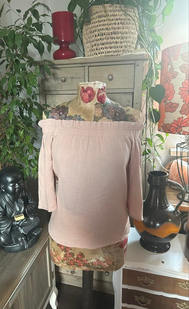 Roze off-shoulder top, Kleding | Dames, Tops, Maat 38/40 (M), Ophalen of Verzenden, Korte mouw, Roze