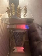 2 pilaren spiegelglas met kristal., Huis en Inrichting, Woonaccessoires | Zuilen en Pilaren, Ophalen, Zo goed als nieuw