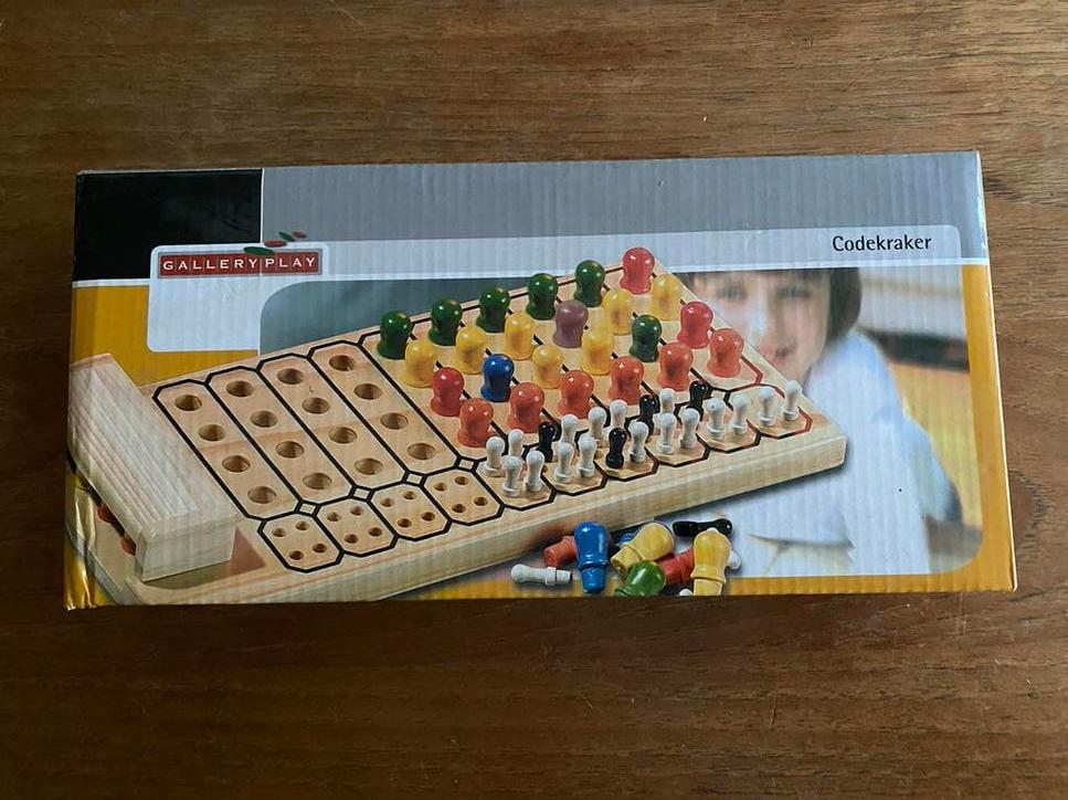 Mastermind / Codekraker van hout, Hobby en Vrije tijd, Gezelschapsspellen | Overige, Gebruikt, Een of twee spelers, Ophalen of Verzenden