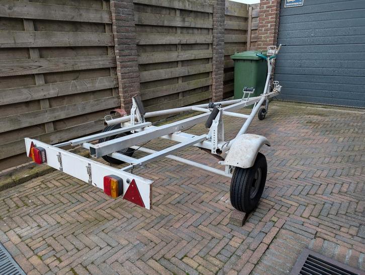 Boot trailer voor kleine boot of sloep, Watersport en Boten, Boottrailers, Gebruikt, Overige typen, Minder dan 1500 kg, Minder dan 6 meter