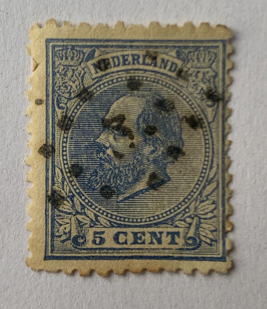 Nederland 5 cent postzegel Willem III, Postzegels en Munten, Postzegels | Nederland, Ophalen of Verzenden, T/m 1940, Gestempeld
