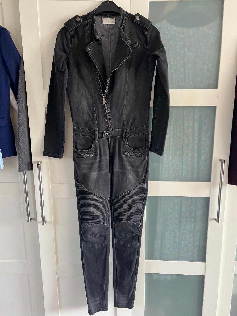 Jumpsuit biker stijl, Kleding | Dames, Jumpsuits, Maat 38/40 (M), Zwart, Ophalen of Verzenden, Zo goed als nieuw