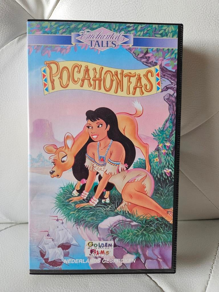 VHS Enchanted Tales Pocahontas, Gebruikt, Tekenfilm, Alle leeftijden, Ophalen of Verzenden