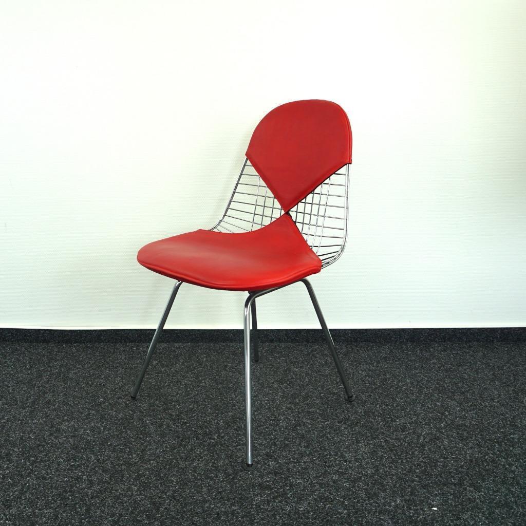 Vitra Eames Wire Chair DKX 2 | Designstoel | Rood, Gebruikt, -, -, Ophalen of Verzenden
