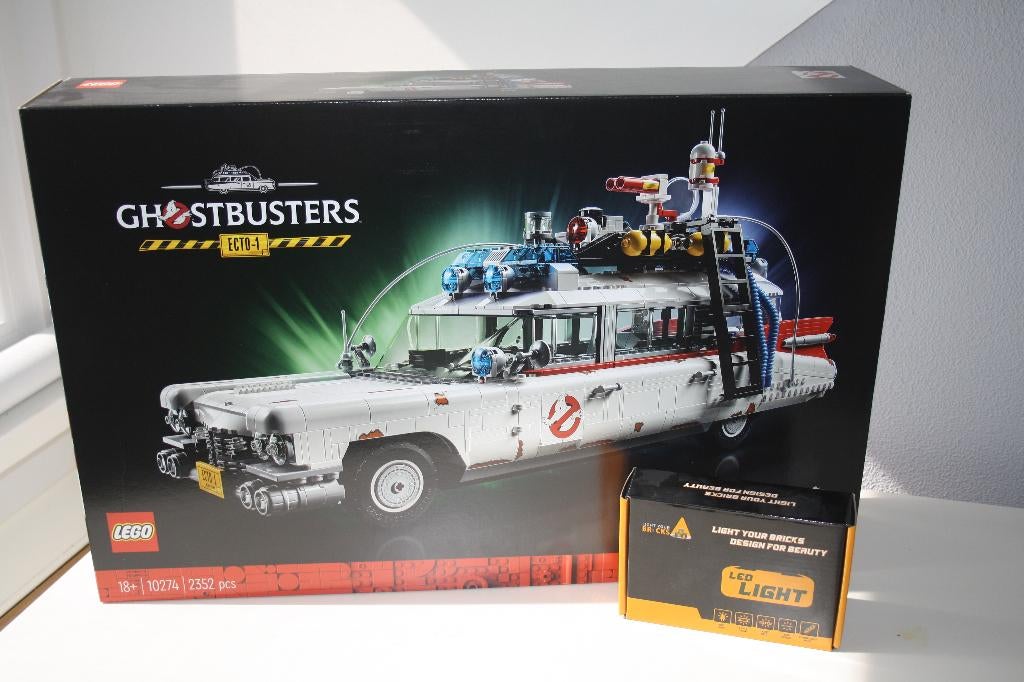 Lego Ghostbusters ECTO-1 10274 met lichtset NIEUW, Ophalen of Verzenden, Nieuw, Complete set, Lego
