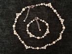 Zoetwaterparels set Armand en collier, Sieraden, Tassen en Uiterlijk, Kettingen, Wit, Ophalen of Verzenden, Zo goed als nieuw