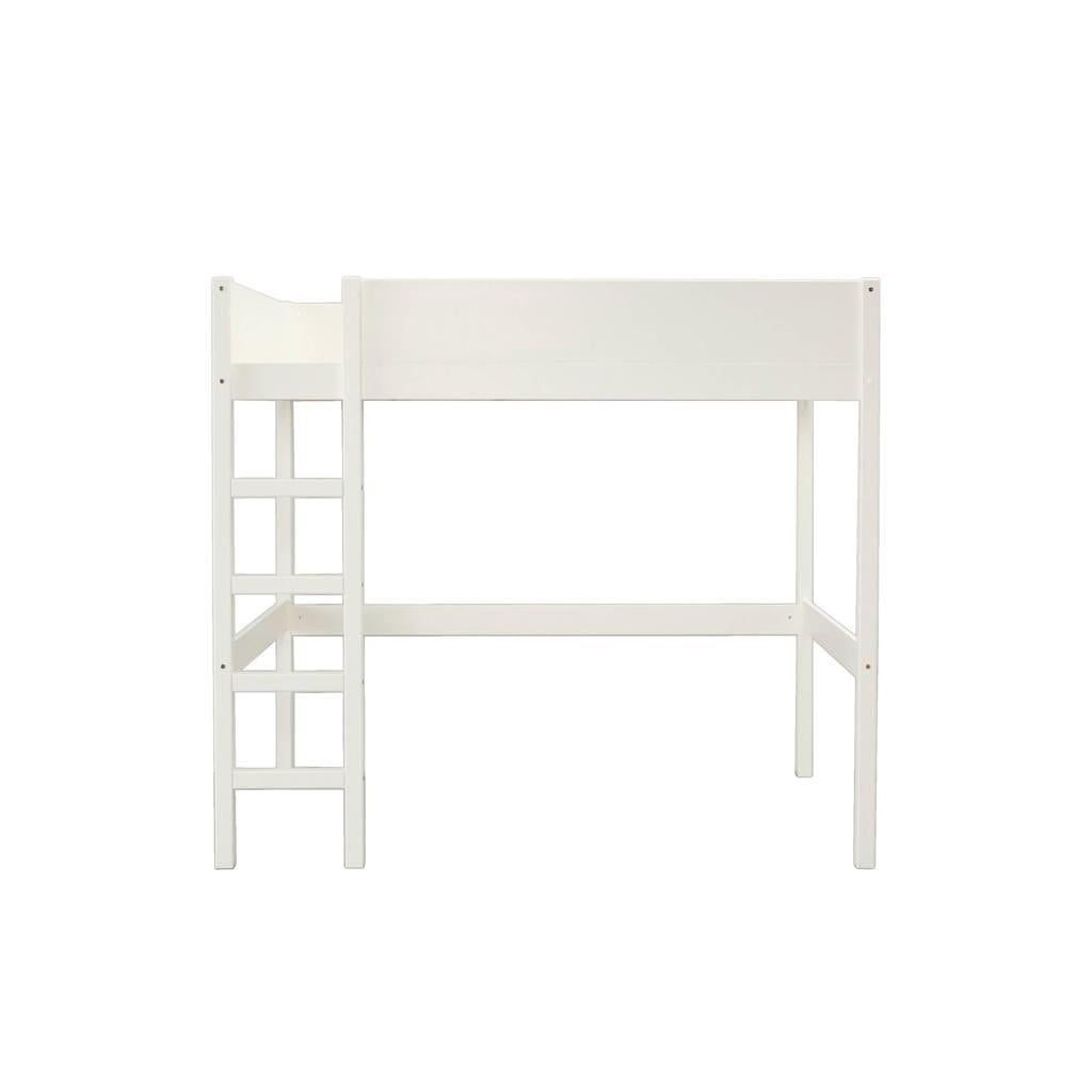 Witte tweepersoons hoogslaper met ladder, Ophalen, Gebruikt, Hoogslaper, Tweepersoons