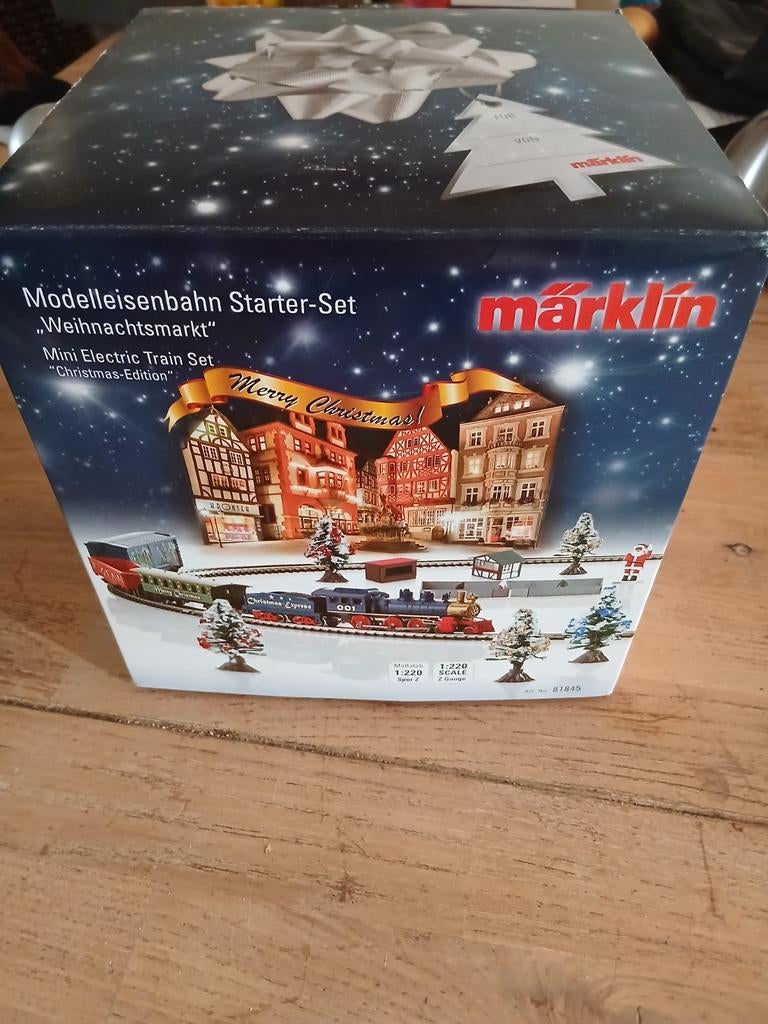 Märklin Mini Treinset "Weihnachtsmarkt" Kersteditie, Wisselstroom, Treinset, Ophalen of Verzenden, Zo goed als nieuw