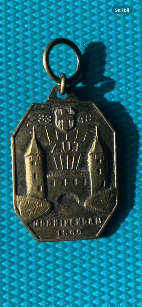 Jubileum medaille 33/48 Monnikendam, Postzegels en Munten, Ophalen of Verzenden, Overige materialen