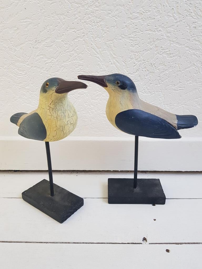 Twee houten vogels beelden, Verzamelen, Ophalen of Verzenden, Zo goed als nieuw, Beeldje of Figuurtje