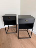 2 st ikea vikhammer nachtkastjes zwart, Ophalen, Overige materialen, Minder dan 45 cm, Zo goed als nieuw