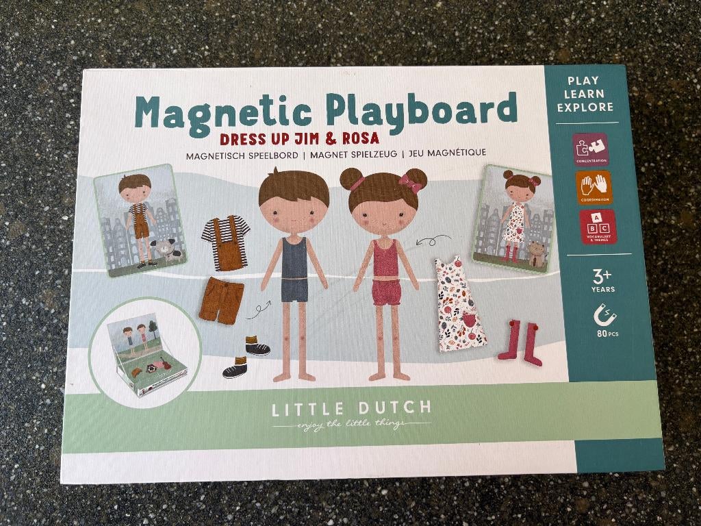 Little Dutch Magnetic Playboard 'Dress up Jim&Rosa', Ophalen of Verzenden, Zo goed als nieuw