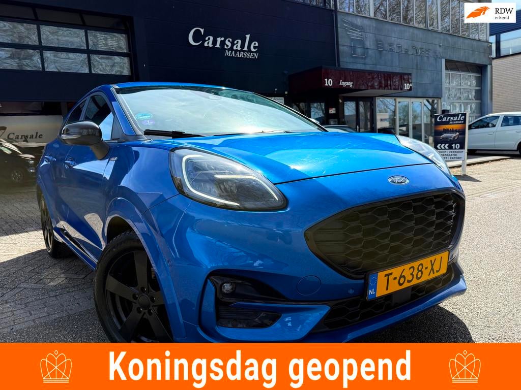 Ford Puma 1.0 EcoBoost Hybrid ST-Line, Auto's, Ford, Euro 6, Blauw, Bedrijf, Hybride Elektrisch/Benzine