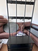 Zwarte kapstok met planken, Huis en Inrichting, Gebruikt, Ophalen of Verzenden, Metaal, Staande kapstok