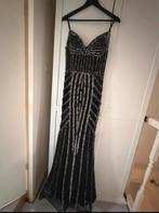 Prachtige Zwarte Gala/Trouwjurk met Pailletten, Kleding | Dames, Gelegenheidskleding, Galajurk, Verzenden, Zwart, Zo goed als nieuw