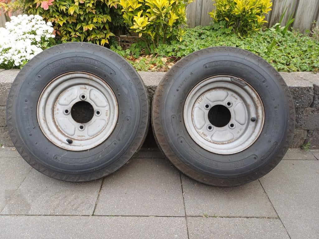2x Aanhangwagenwielen 10 inch Trailermaxx 4x115, Ophalen, Gebruikt