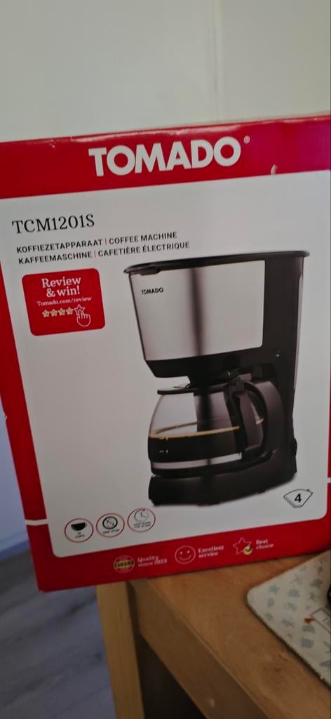 Tomado TCM1201S Koffiezetapparaat, Ophalen of Verzenden, Nieuw, Koffiemachine