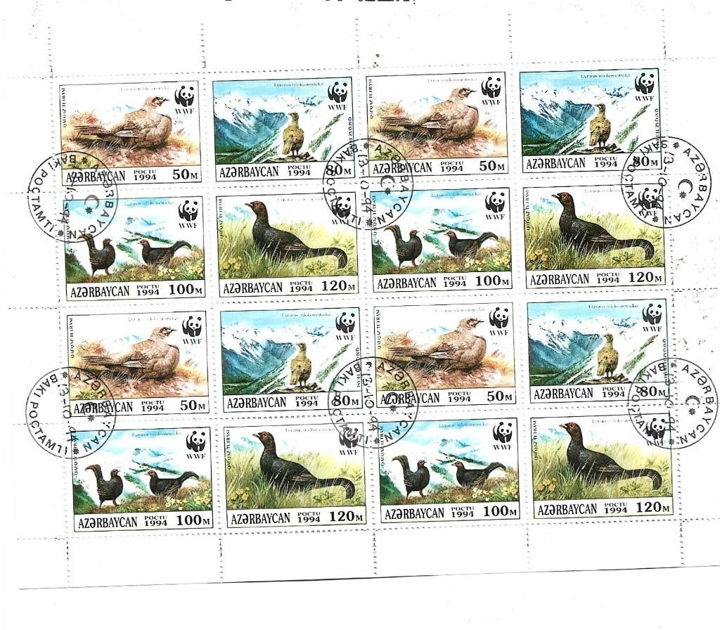 NR 606 AZERBAJAN BLOK GESTEMPELD, Ophalen of Verzenden, Overige landen, Gestempeld