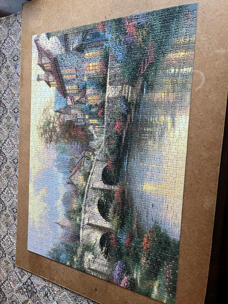 Legpuzzel 1000 stukjes - Thomas Kinkade - Schmidt, Ophalen of Verzenden, 500 t/m 1500 stukjes, Zo goed als nieuw, Legpuzzel