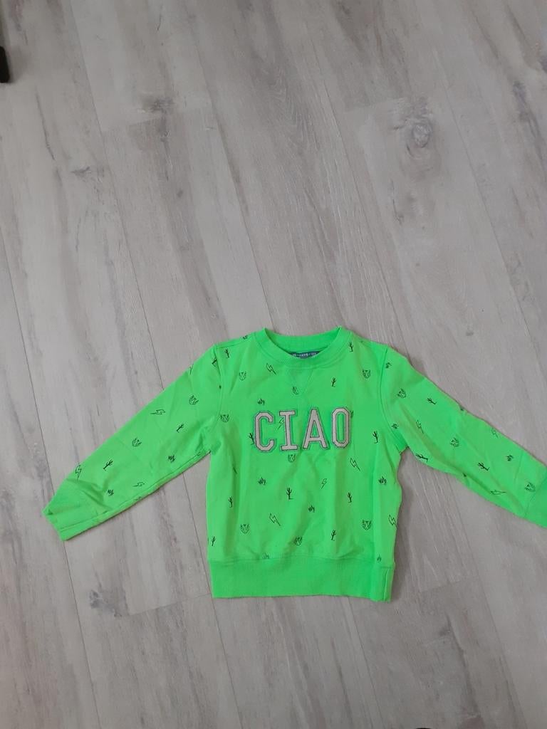 Unlocked dunne trui neon groen maat 104/110, Kinderen en Baby's, Kinderkleding | Maat 104, Gebruikt, Trui of Vest, Ophalen of Verzenden