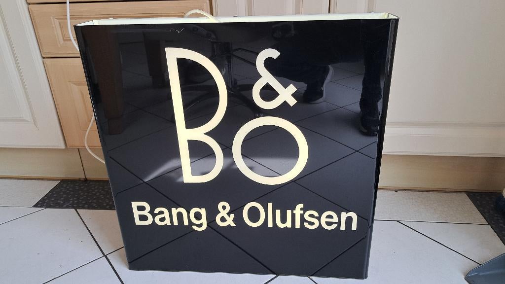 B&O reclamebord met verlichting prachtig mooi, Ophalen, Zo goed als nieuw, Reclamebord