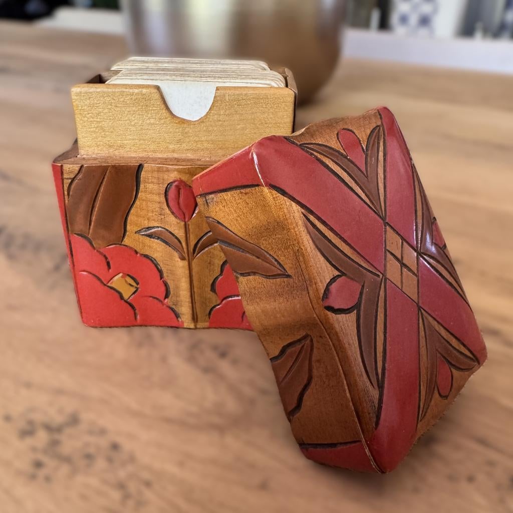 Kaartendoos / Bridge- of Patiencekistje Amsterdamse School, Ophalen of Verzenden