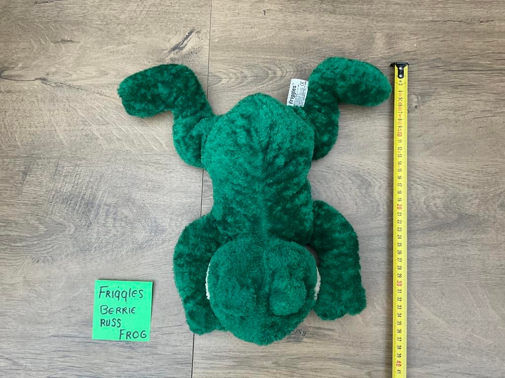 Nieuwe zgan FRIGGLES Russ Berrie the Frog knuffel 35/40, Ophalen, Kikker, Overige merken, Overige karakters