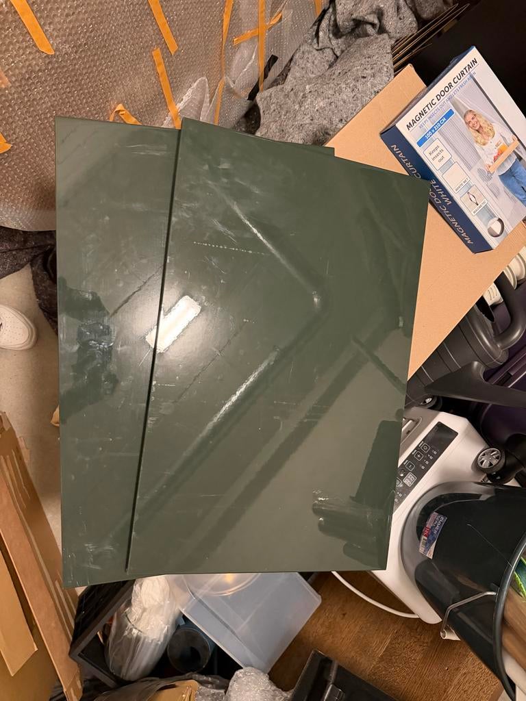 2 donkergroene deuren ikea Besta, Ophalen, Gebruikt