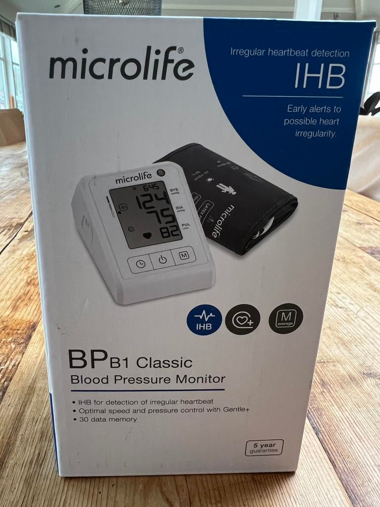 Microlife BP B1 Classic Bloeddruk meter Bovenarm, Ophalen of Verzenden, Zo goed als nieuw