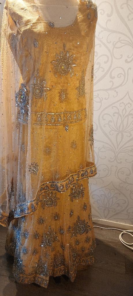 Lehenga choli ghagra saree indiase kleding vivah bollywood, Ophalen of Verzenden, Nieuw, Maat 36 (S), Overige typen