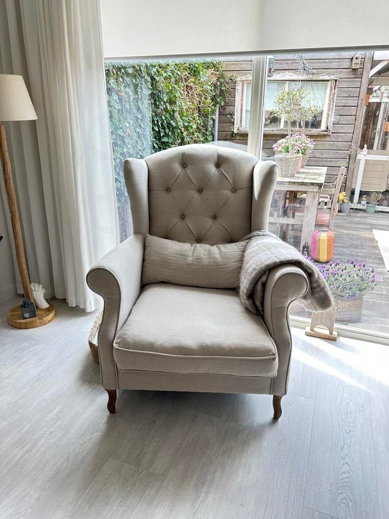Fauteuil, Ophalen, 75 tot 100 cm, Zo goed als nieuw, Stof
