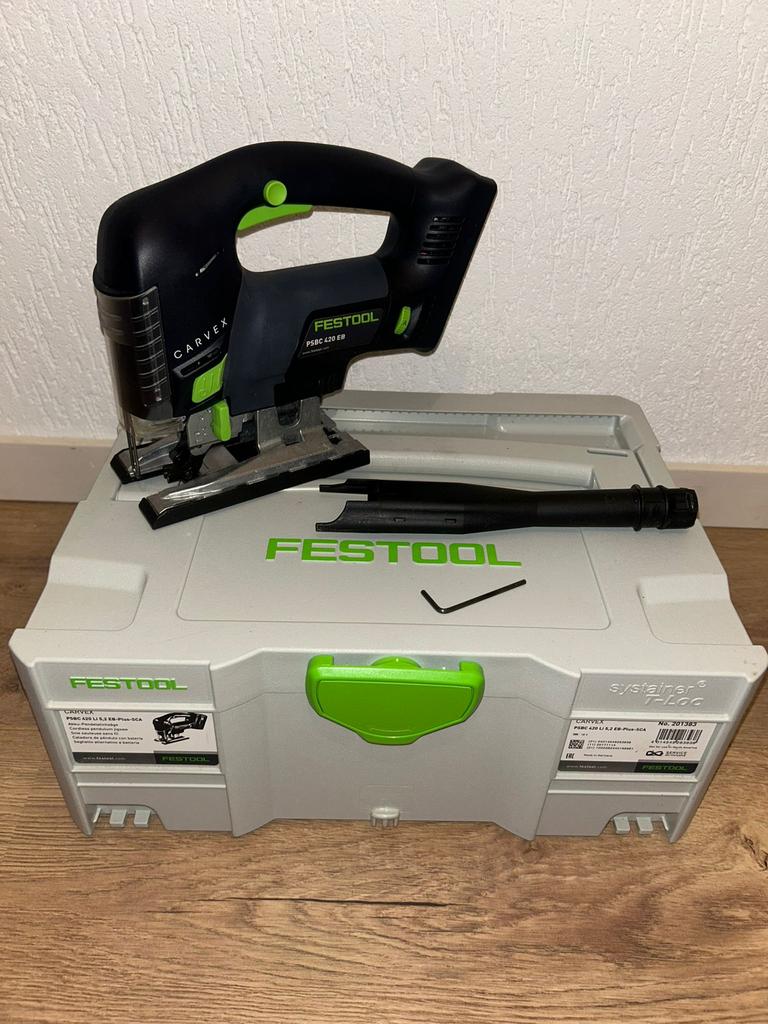 Festool PSBC 420 EB Basic, Doe-het-zelf en Verbouw, Gereedschap | Zaagmachines, Ophalen, Decoupeerzaag, Zo goed als nieuw, 30 tot 70 mm