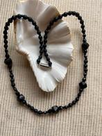 Zwarte gitten ketting antiek, Ophalen of Verzenden, Zo goed als nieuw, Zwart, Steen of Mineraal