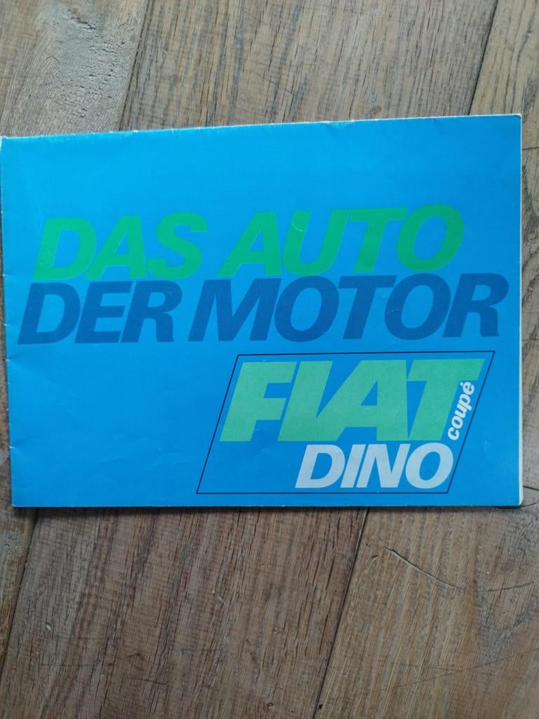 Fiat Dino Coupé brochure 1967, Ophalen of Verzenden, Zo goed als nieuw, Fiat