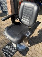 Kappersstoel, Ophalen, Gebruikt, Zwart, Leer