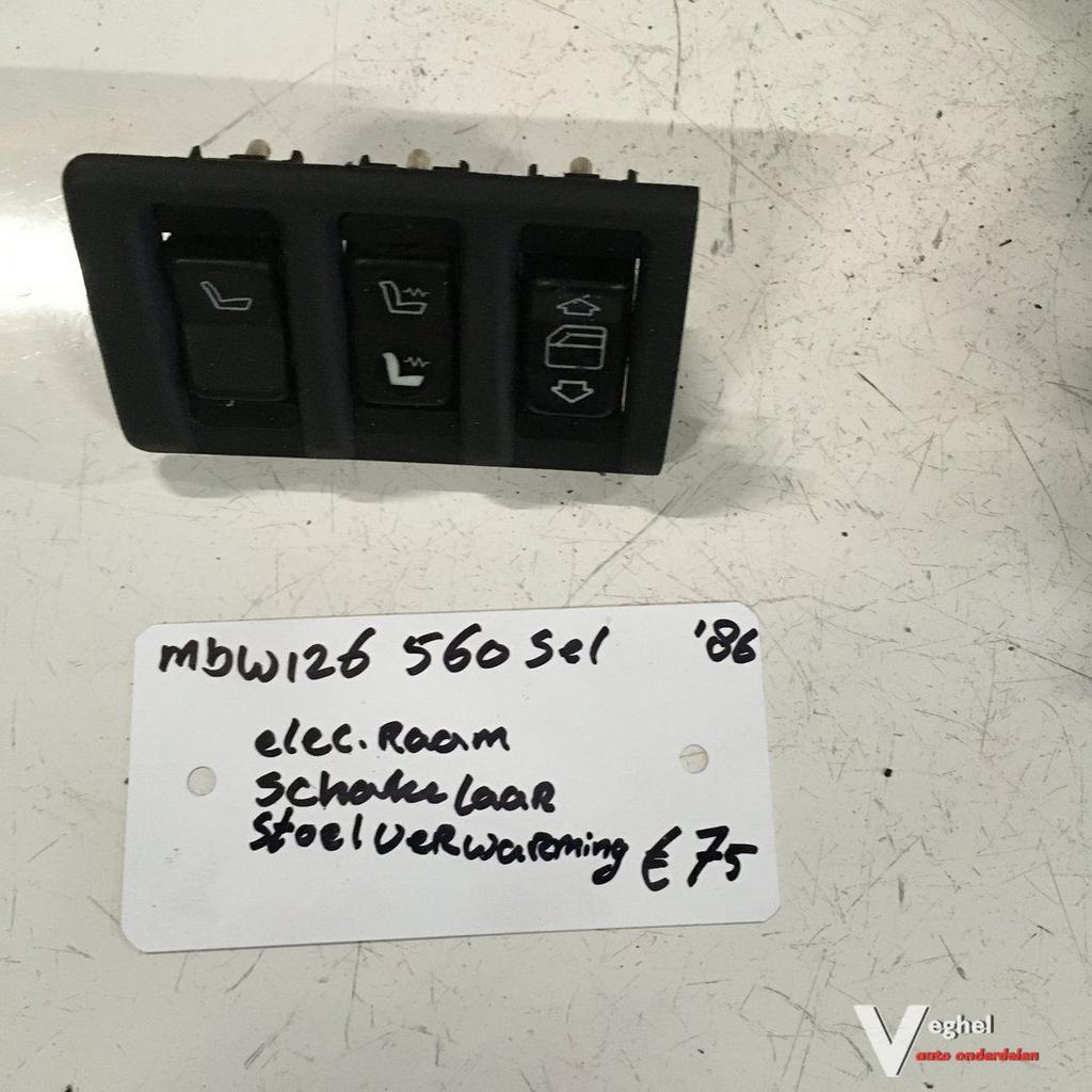 Mercedes W126 560 SEL 1986 Stoelverwarmingschakelaar , Raams