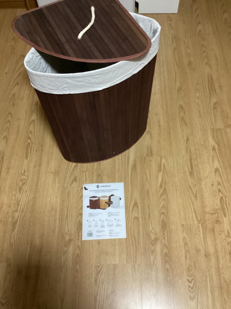 Bamboe hoek wasmand, Ophalen of Verzenden, Nieuw