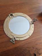 Patrijspoort spiegel 30 cm messing, Ophalen of Verzenden, Rond, Minder dan 50 cm