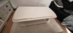 Witte massief houten salontafel, Huis en Inrichting, Tafels | Salontafels, Gebruikt, 50 tot 100 cm, Minder dan 50 cm, Rechthoekig