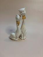 Vintage parelmoer Katten Beelden bloempotje, Ophalen of Verzenden