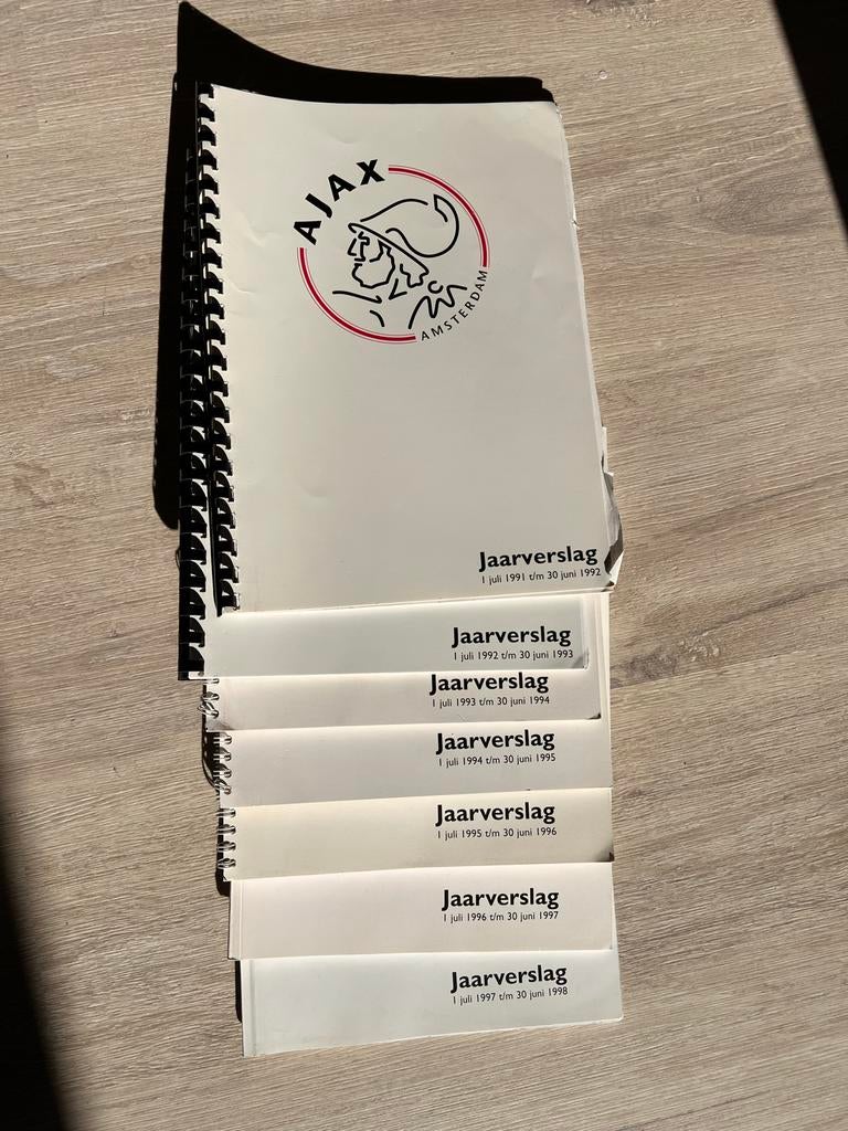 Ajax Jaarverslagen 1991/92 t/m 1997/98 - Complete Set, Ophalen of Verzenden, Gelezen, Balsport