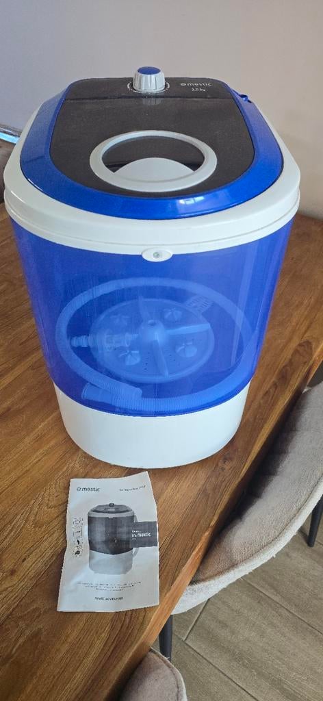 Campingwasmachine, 15 l, 2 kg, 2-in-1 mini-wasmachine met centrifuge