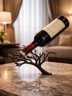 Unieke boom wijnfles houder - Decoratief en functioneel, Nieuw, Ophalen of Verzenden, Minder dan 5 flessen, Metaal