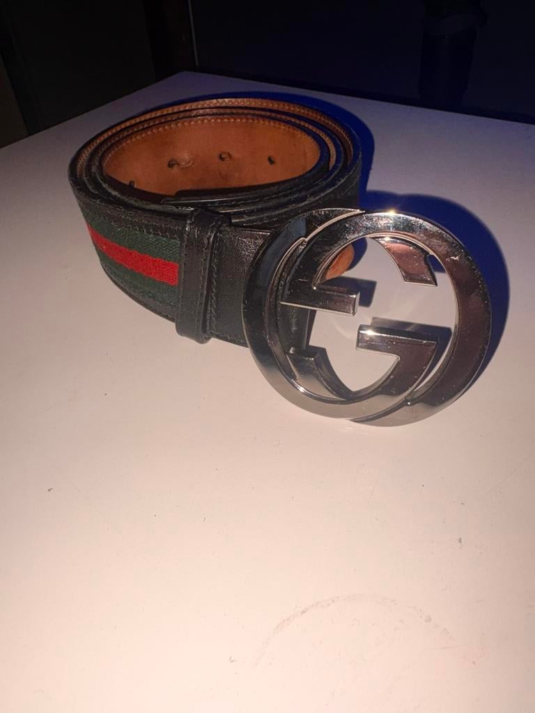 Gucci riem, Kleding | Heren, Ophalen of Verzenden, Zo goed als nieuw, Zwart