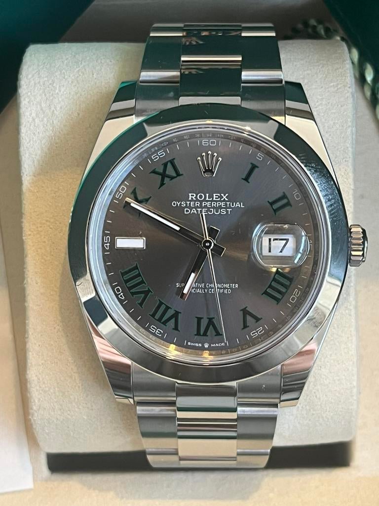 Rolex Datejust 126300 Wimbledon (2026), Sieraden, Tassen en Uiterlijk, Ophalen of Verzenden, Zo goed als nieuw, Staal, Rolex